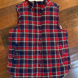 Skies are Blue XS vest Red and Navy plaid
